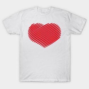 Drawn Heart Symbol (Love / Scribble / Round) T-Shirt